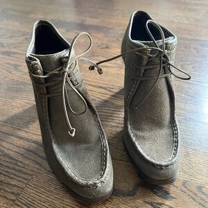 Diane Von Furstenberg suede Olive Ankle Boots